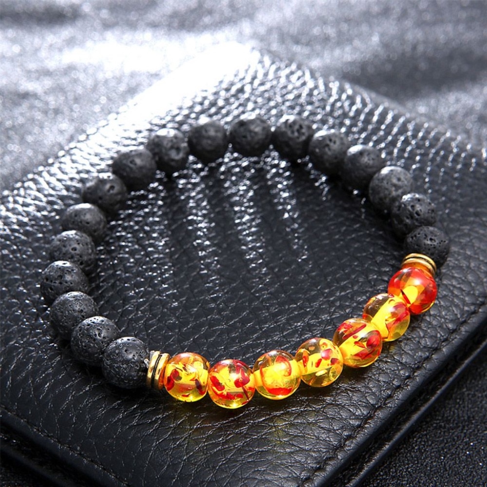 Volcanic Fire Lava Rock Bead Diffuser Bracelet - Picture 3 of 6